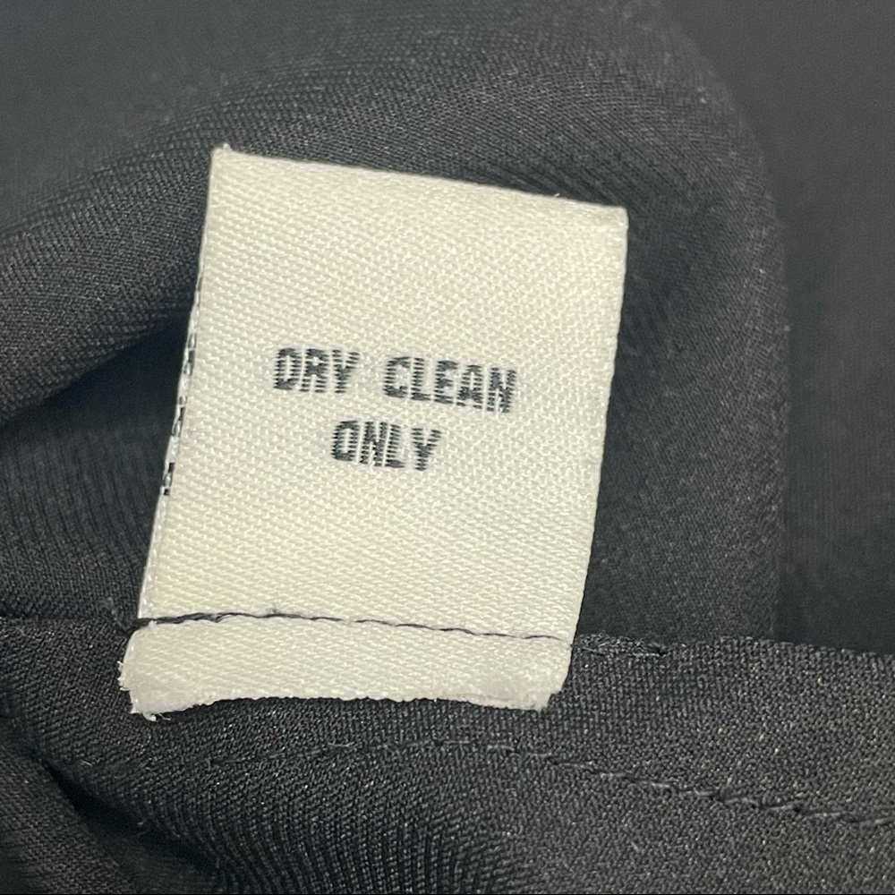 100% Silk Black Floral Embroidered Knee Length Skirt Size 6 Like New - Picture 13 of 17